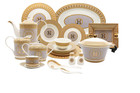 Imperial  Porcelain 58-pc 'Mosaic' Dinner Set, Luxury Bone China Service for 6