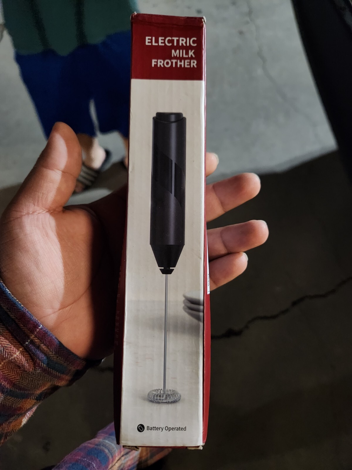 Milk Frother Handheld Battery Operated Electric Foam Maker Mini Whisk Drink Mixe-image