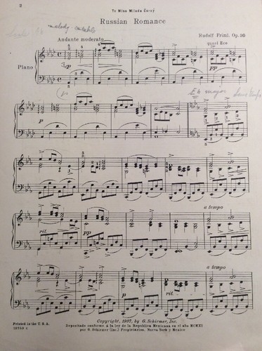 Six Piano Pieces Russian Romance 1907 Rudolf Friml SheetNoteMusic - Picture 10 of 12