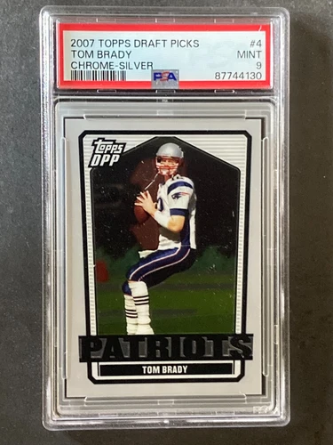 2007 Topps Draft Picks Chrome Tom Brady Silver PSA 9