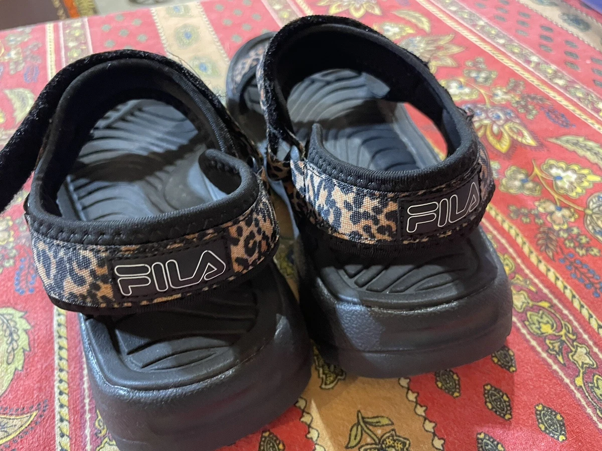 Fila black leopard sale