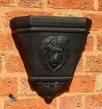 Wall Planter Rain Water Hopper Lion Head Large Garden Flower Pot New