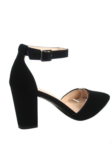 Women's Classic Pointed Toe Buckle Ankle Strap Chunky Heel Sandal Shoes 5 - 10 - Picture 18 of 64
