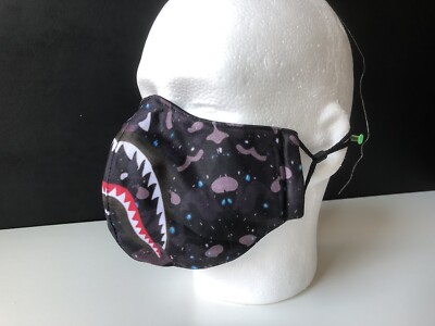 Brand New Bape Shark Face Cover 3 layer w/ Fabric Filter. Comes