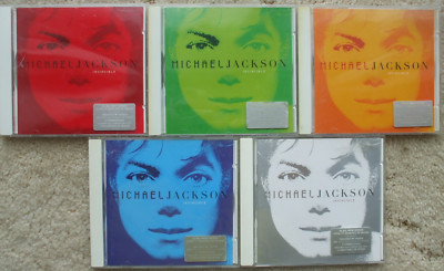 Michael Jackson - Invincible - ALL FIVE COLOURED VERSIONS - HYPE STICKERED CD's