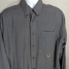 Tommy Hilfiger Shirt Men's L Large Long Sleeve Button Down Blue Dress Casual