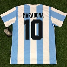 Argentina - Camisa Replica de Futbol Retro, 1986 (Tallaje Americano)