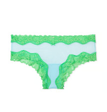 NWT Victoria's Secret Tease Mesh Lace Trim Lace Cheeky Panty X-Small