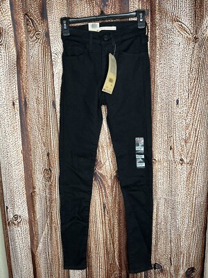 Levi's Womens Black 720 High Rise Super Skinny Slim Denim Jeans