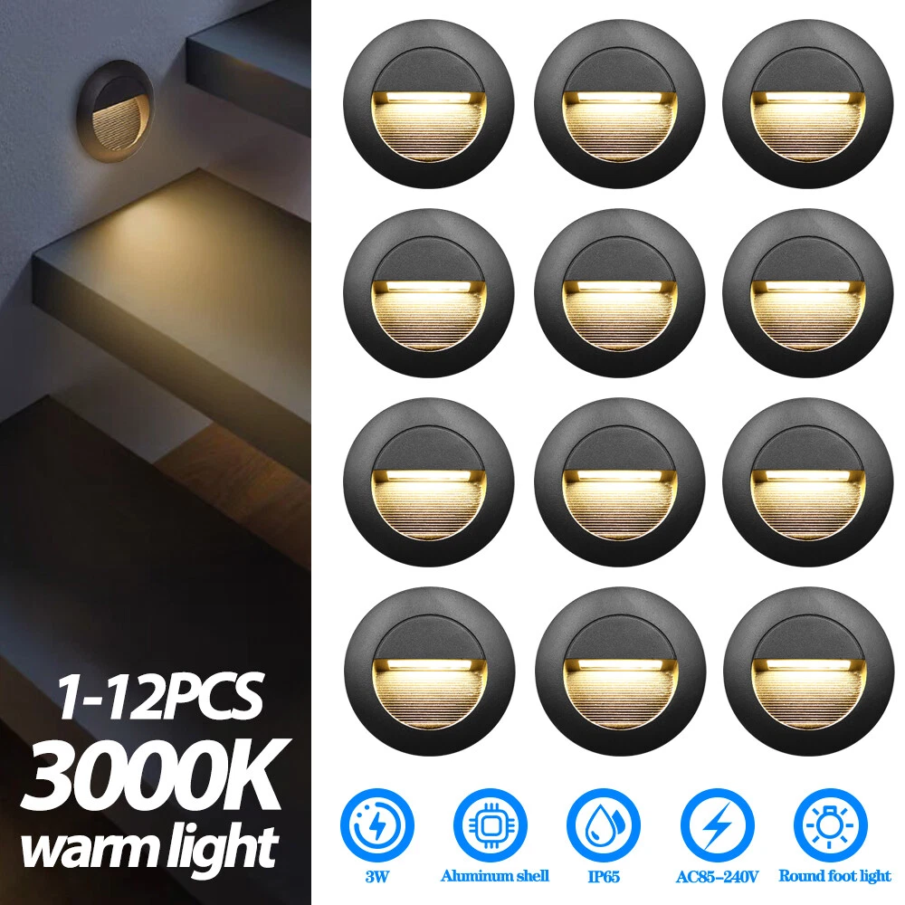 Outdoor round online recessed wall lights