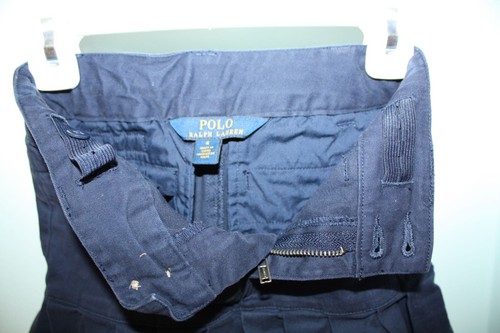 POLO Ralph Lauren Girls Size 6 Navy Blue Twill Pleated Skirt Pockets Adjustable - Picture 5 of 5