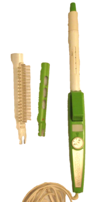 Vtg 70's Clairol CRAZY CURL N SHAPE Steam Curling Iron w/ Brush