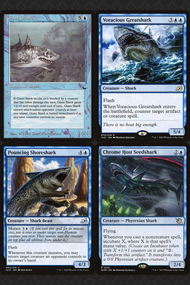 mtg shark commander deck Shabraz, the Skyshark Magic EDH Ready-to-Play Flying Sharks When you cycle Shark Typhoon Shark commander!! : r/mtg