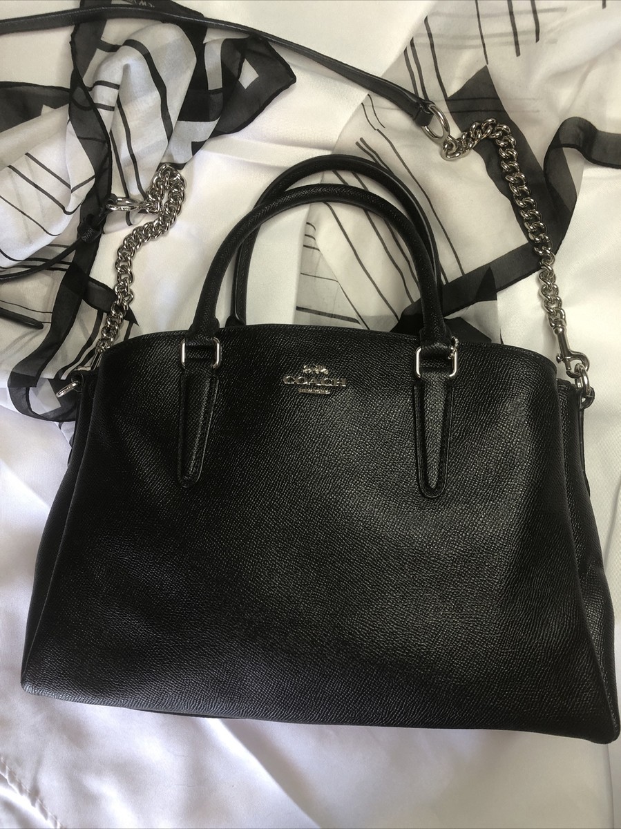 Coach Black Sage Saffiano Leather Shoulderbag F28978 | eBay