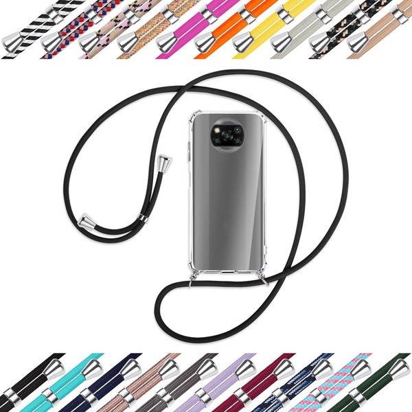 Collar (A) para Xiaomi Poco X3 NFC Funda con Cuerda Cadena Estuche
