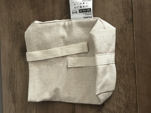 IKEA HAJMAL Snacktasche 105.164.90 Baumwolle/Hanf 51⁄2 x 21⁄4 x 83⁄4 Zoll Neu - Bild 6 von 7