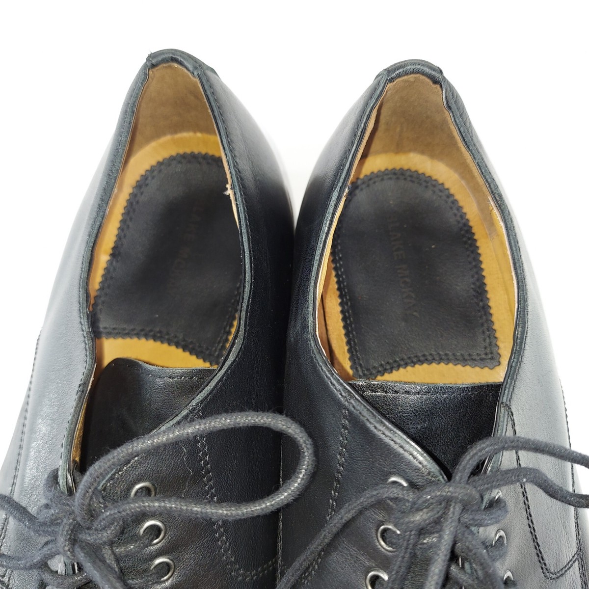 Blake McKay T9 Black Leather Cap Toe Oxfords Men\'s Size 11 BLAKE MCKAY T9 BLACK LEATHER CAP TOE OXFORD SHOES MEN main image 2