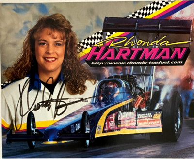 RHONDA HARTMAM SIGNED NHRA T/F  DRAG RACING HANDOUT