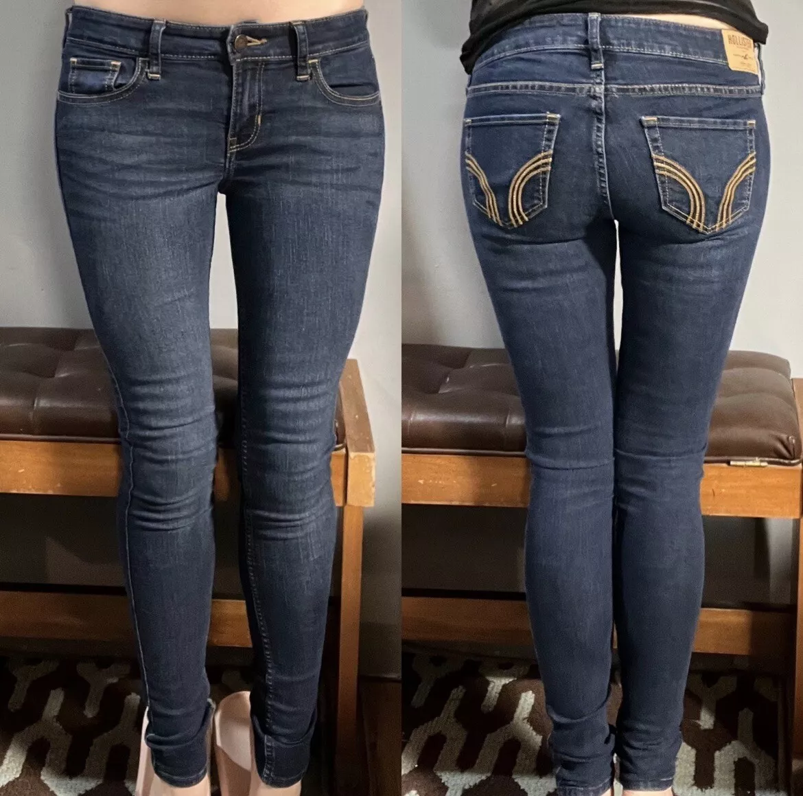 Hollister low rise skinny jeans, Very cute Navy blue