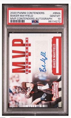 Panini Contenders MVP Baker Mayfield Auto /25 PSA 10 Buccs
