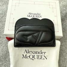 NWT Alexander Mcqueen Scalloped Leather Quilted Card Holder Wallet