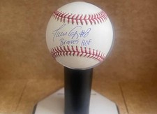 JAVY LOPEZ #8 BRAVES HOF SIGNED AUTOGRAPHED M.L. BASEBALL JSA AUTH
