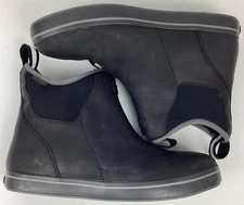 XTRATUF Men's 6" Leather Waterproof Ankle Deck Slip On Boots Black Size 10