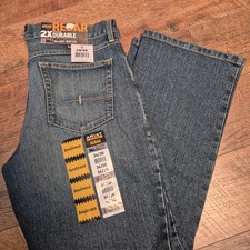 Pantalones de mezclilla de trabajo Ariat Rebar M4 relajados corte bota azul para hombre 34x30 DuraStretch