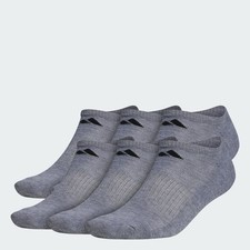 adidas men Men's Athletic Cushioned 6-Pack No Show Socks