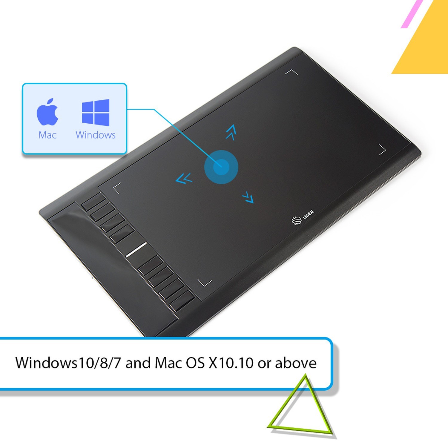 UGEE M708 Graphics Drawing Tablet, 10 x 6 Inches Digital Tablet with Pen for ...