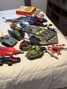 Hasbro Vintage G.I. Joe Cobra Mixed Lot Vehicles & Figures w/ Combat Case