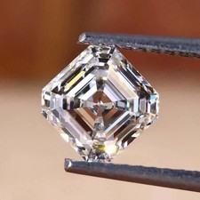 3Ct Beautiful Brilliant Ascher Cut Lab Grown Moissanite VVS1 D Color Certified