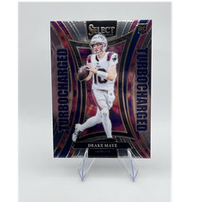 Panini Select Drake Maye New England Patriots Turbocharged RC #24