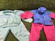 Adorable Vintage 90's Girls Windbreaker Tracksuits Sz 3T 2 Sets