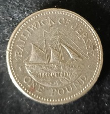 [1120] Jersey 1 Pound Coin dated 1998 in Nickel Brass KM#101