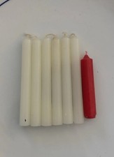 Świece aniołkowe białe (6) i czerwone (1) nowe