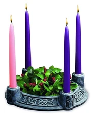 Abbey Gift (Abbey & CA Gift Celtic Knot Resin Advent Wreath W/Boxed Candle Se...
