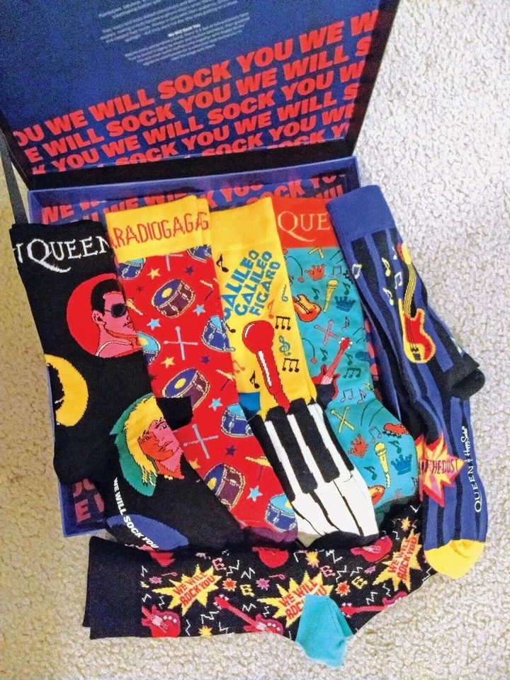 Happy Socks Mens & Ladies Official Licensed Queen Rock Band Novelty Cotton Socks - Image 2 of 3