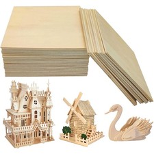 Lindenholz Bastelplatten 20 Stücke 100x100x2mm für DIY Kunsthandwerk Modell H...