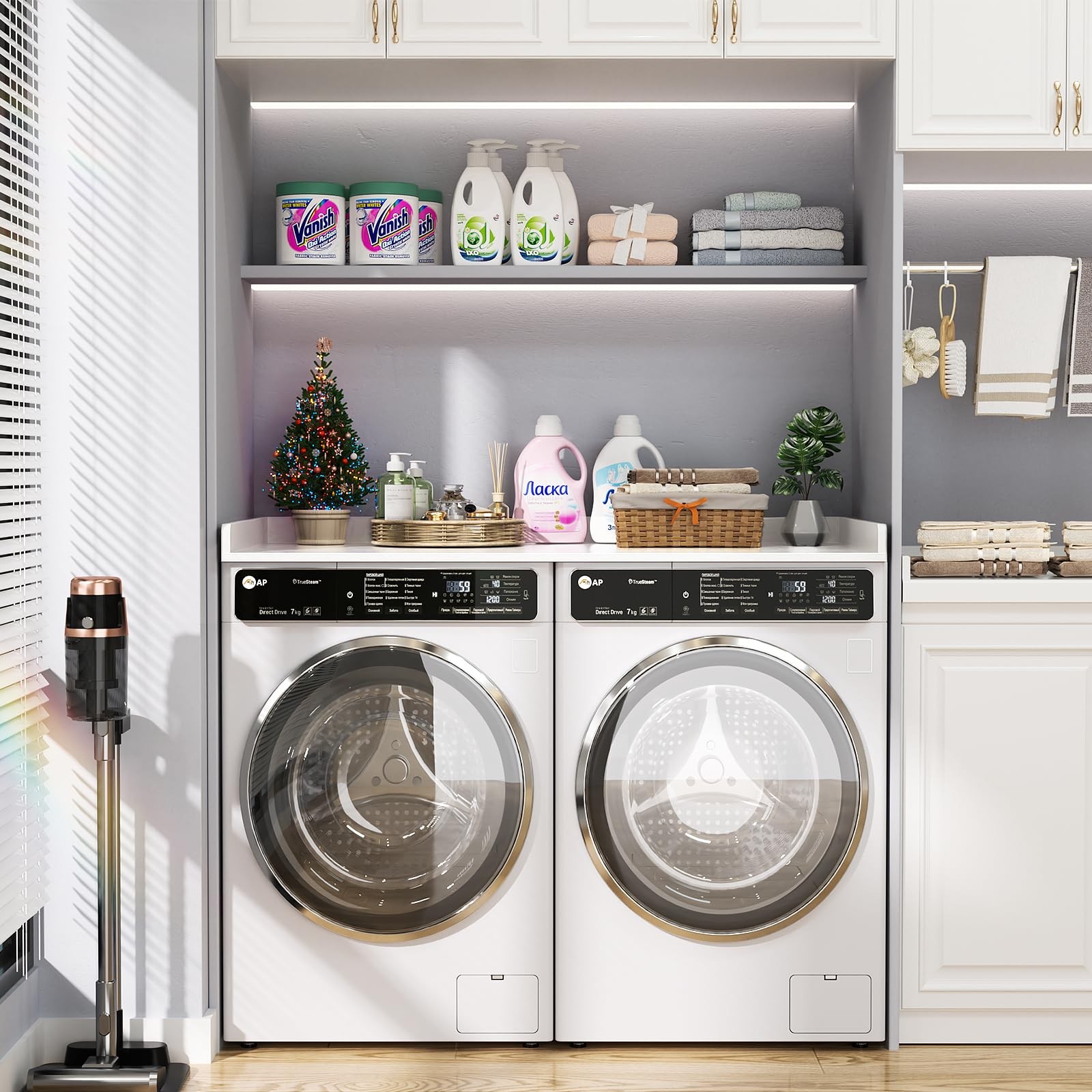 Aheaplus Washer and Dryer Countertop, Laundry Room Organization with Non-Slip...