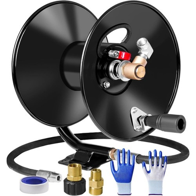 #ad Pressure Washer Hose Reel 50ftx3 8” 65ftx1 4” 4000PSI Heavy Duty Power $74.99