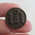 VINTAGE WW1 ERA US MILITARY TUNIC COLLAR PIN  COMPANY  D ENGINEERS