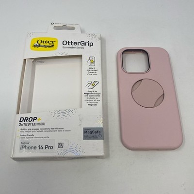 OtterBox OtterGrip Symmetry Case for iPhone 14 Pro - Made Me Blush Pink, MagSafe