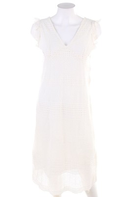 MANGO Kleid Midikleid M Weiß