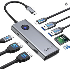 USB C Docking Station Dual Monitor, 8-in-1 Laptop Docking Station with 2 HDMI...