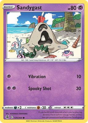 Sandygast 125/264 Fusion Strike Common Pokemon NM/M
