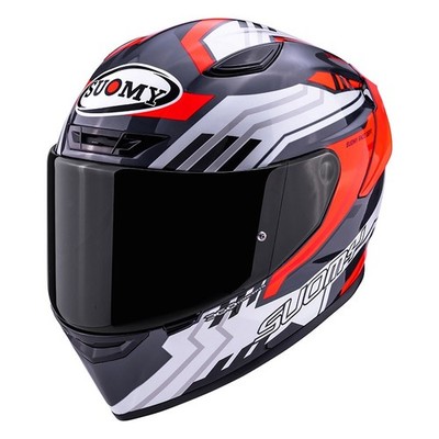 SUOMY TRACK-1 Integralhelm TRICARBOCO 3 Größe M Framework Weiß Rot