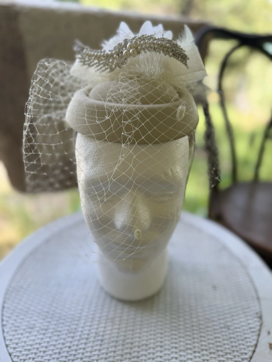 Fascinator White Vintage Hats for Women for sale | eBay