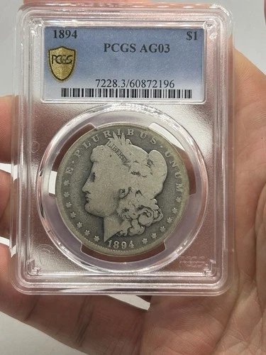 1894 *P* MORGAN SILVER DOLLAR *PCGS AG-3! KEY DATE! NICE EYE APPEAL***