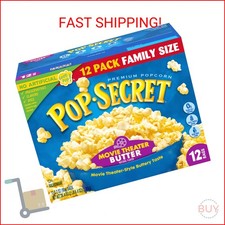 Pop Secret Microwave Popcorn, Movie Theater Butter, Flavor, 3.2 Oz Sharing Bags,